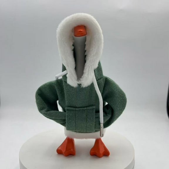 Costeam 7 Inch Desk Goose Outfits, Hoodies Tabletop Goose Accessory, Costume for Mini Porch Goose, Magnetic Goose Statue, Key Holder Clothes for Table Decor