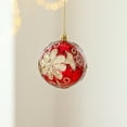 thumbnail image 1 of Costeam 8CM Red Light-Up Gold Glitter Electroplated Christmas Ball Tree Hanging Ornament, 1 of 6