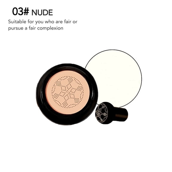 Costeam Air Cushion Foundation 0.63 Oz 3 Shades Deep Fair and Natural Skin Tone,Full Coverage Formula for Customized Skin Look
