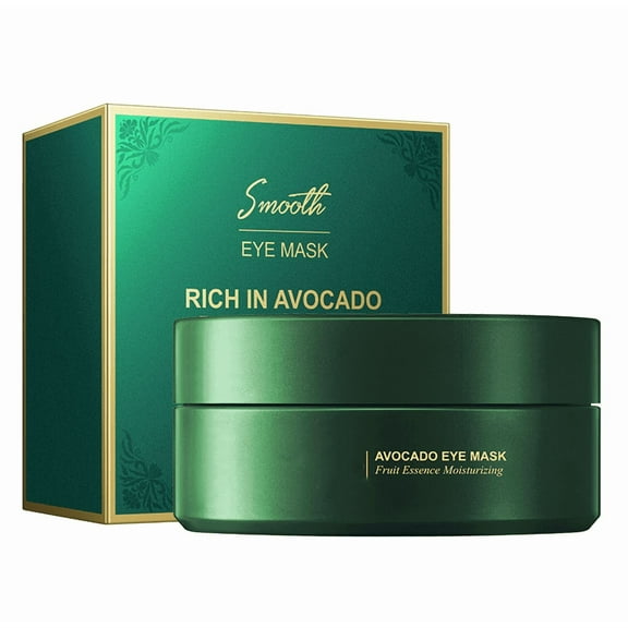 Costeam Avocado Extract Hydrating Eye Mask with Massage Stick，Nourishing Patches for Under Eye Puffiness and Dark Circle Reduction