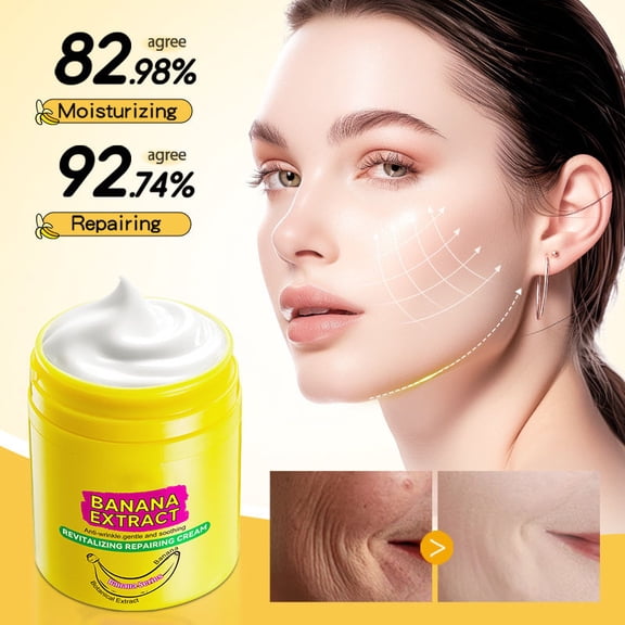 Costeam Banana Brightening Anti Wrinkle Repair Cream Nourishing Formula Reduces Fine Lines for Youthful and Smooth Skin