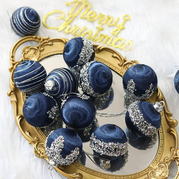 Costeam Christmas Balls Ornaments For Xmas Tree, 6 Pcs 3.14in Christmas Tree Decor, Tree Hanging Balls Muti-Color Christmas Balls Ornaments Set For Party