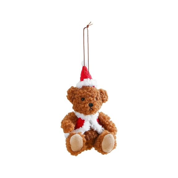 Costeam Christmas Hat Bear, Christmas Car Hanging, Christmas Tree Hanging Decor, Door Hanging Ornament, Festive Holiday Christmas Decor