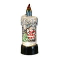 thumbnail image 1 of Costeam Christmas Snow Globe Candle Battery Operated Lighted Flameless Candles Light Swirling Water Glittering Spinning Candles for Home Decoration(Snowmen Family) Containing Liquid 5ml, 1 of 6