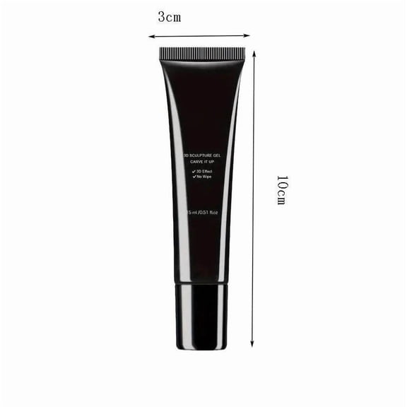 Costeam Clear 3D Nail Sculpting Gel，DIY Nail Art Glue for Rhinestone Application Embossing and Pattern Making