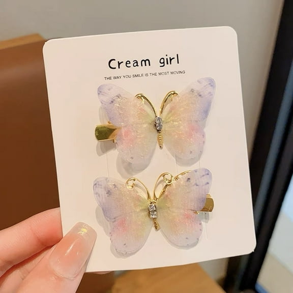 Costeam Cute Moving Butterfly Hair Clips for Kids Side Bangs Decoration