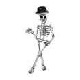 thumbnail image 1 of Costeam Dancing Skeleton Brooch Pin with Colorful Hat,Gothic Halloween Accessory,Silver Metal Punk Style Decoration for Scarves and Backpacks Halloween, 1 of 5