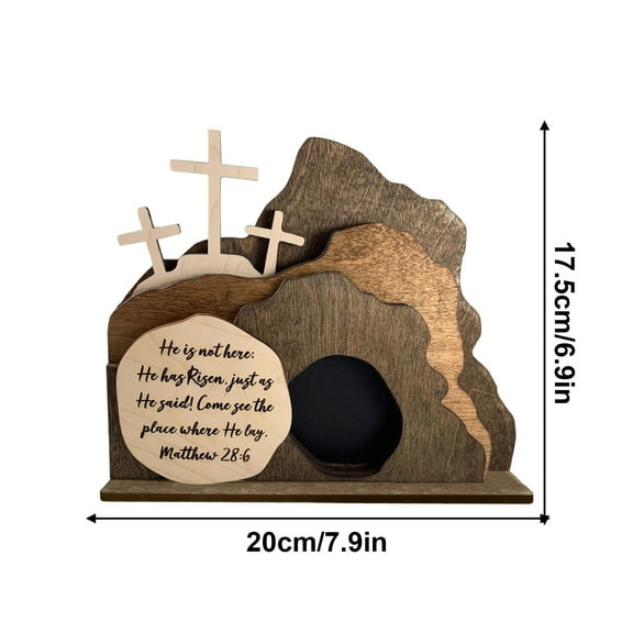 Costeam Easter Jesus Resurrection Scene Figurine，Religious Decorative Ornament for Home Tabletop Mantel and Holiday Celebration