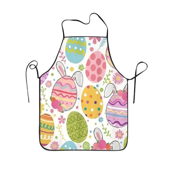 Costeam Easter Printed Kitchen Apron, Festive Cooking Gear for Holiday Baking