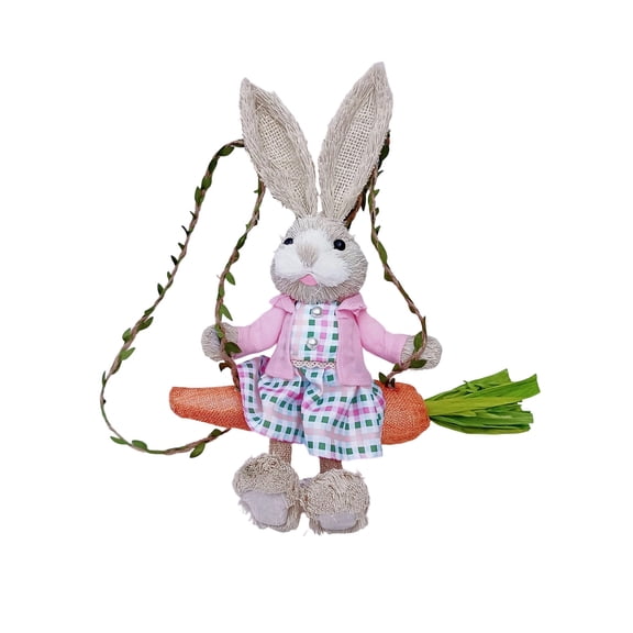 Costeam Easter Woven Grass Ornament, Wall Hanging Decor for Yard and Home