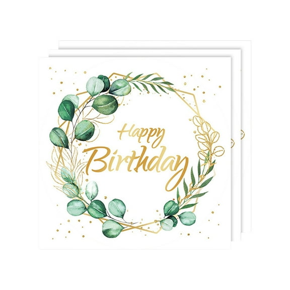 Costeam Eucalyptus Birthday Decoration Party Tableware Set,Party Tableware Set,Birthday Decoration,Green Party Tableware Set