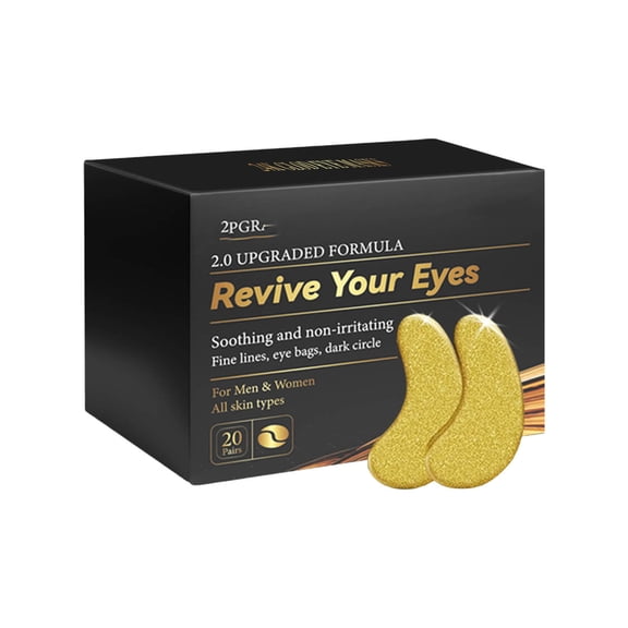 Costeam Gold Infused Under Eye Mask Patches，Moisturizing Hydrating Patches for Dark Circle and Fine Line Relief