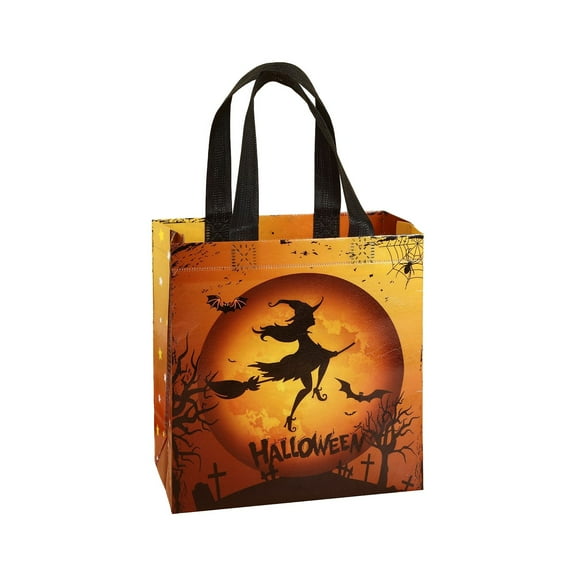 Costeam Halloween Bags,Multicolor,Pumpkins,Witches,Bats,Non-Woven,Water-Resistant,Trick or Treat,Gift Bags,Halloween Party Favors