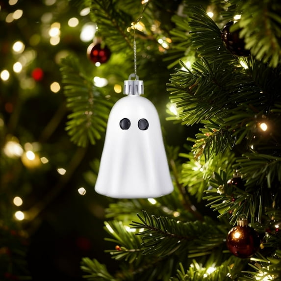 Costeam Halloween Hanging Ornaments Cute Ghost Decoration Halloween Tree Decorations Ornaments Plastic Decorative Mini Ghost Decoration for Christmas Tree (Light Pink,Pink,White)
