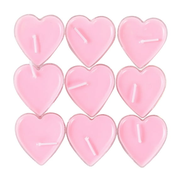 Costeam Heart Shaped Smokeless Candle Romantic Decor for Proposal Wedding and Birthday Party，Festive Light for Scene Arrangement and Game Prop
