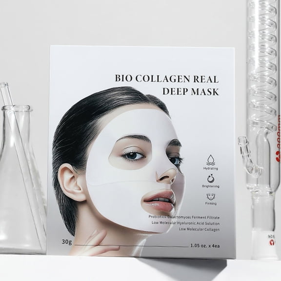 Costeam Korean Collagen Facial Mask Absorbable Split Type Ice Brightening Sleeping Mask,Bio Formula for Transparent and Glowing Skin