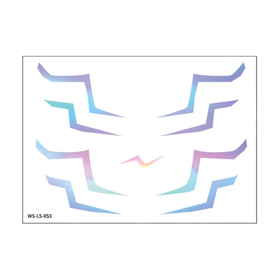 Costeam Laser Flash Tattoo Stickers，Stage Lightning Pattern Face Decals for Halloween and Performance Makeup
