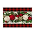 thumbnail image 1 of Costeam Linen Blue and Black Buffalo Check Plaid Christmas Placemats Set of 4 Farmhouse Winter Christmas Xmas Holiday Home Kitchen Table Decorations 45x30cm 2025 New Style, 1 of 8