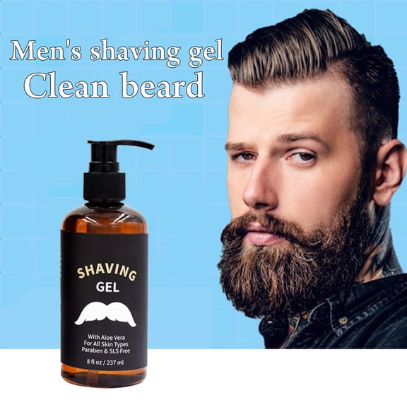 Costeam Men's Shaving Gel 8 Fl Oz Cleansing Shave Foam for Smooth Shaving Experience，Gentle Formula for Irritation Free Shaving