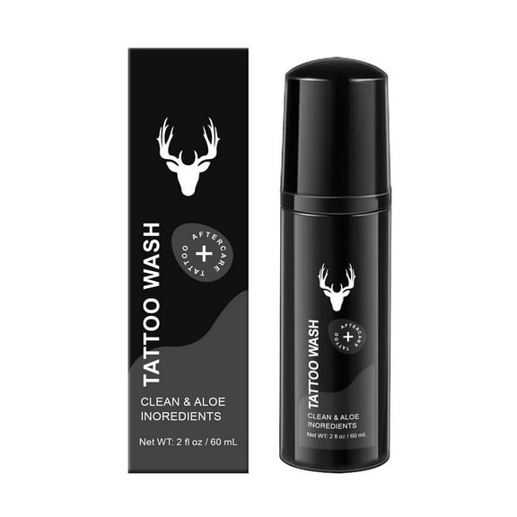Costeam Post Tattoo Care Cleansing Mousse，Gentle Foam for Tattoo Cleaning and Healing Promotion