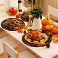 thumbnail image 1 of Costeam Pumpkin Fall Placemats 1 Piece 16.5x12.6 Inch Fall Thanksgiving Harvests Vintage Table Mats Waterproof Non-slip For Party Catering Decorations Home Dining Table Use, 1 of 6
