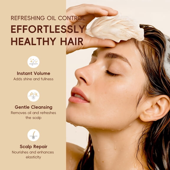 Costeam Rice Extract Volumizing Shampoo Soap 2.82 Oz Deep Cleansing Soap for Oily Hair，Refreshing Formula for Fluffy and Light Hair