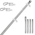 thumbnail image 1 of Costeam Stainless Steel Wall Mounted Flagpole Kit with 360° Rotating Ring, Tangle-Free Design, Ideal for Houses, Gardens, Courtyards Outdoor Fences, Easy Installation, Rustproof & Windproof, 1 of 4
