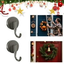 Costeam Suction Cup Wreath Rattan Hanger for Glass Window Over Door Outdoor 2-3-4 Pack Hooks for Christmas Thanksgiving Halloween Easter Fall Summer Spring
