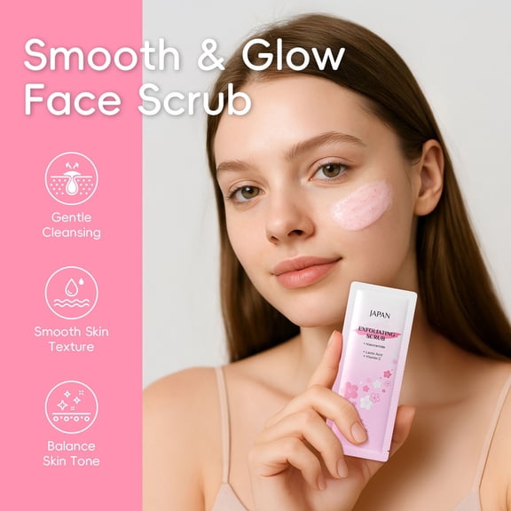 Costeam Travel Size Exfoliating Scrub 0.11 Ounce Portable Formula Deep Cleanses Skin for On The Go Skincare