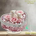thumbnail image 1 of Costeam Valentine's Day Rotating Base Heart Shaped Pink Rose Teddy Bear Acrylic Ornament，Romantic Commemorative Gift For Special Occasion, 1 of 2