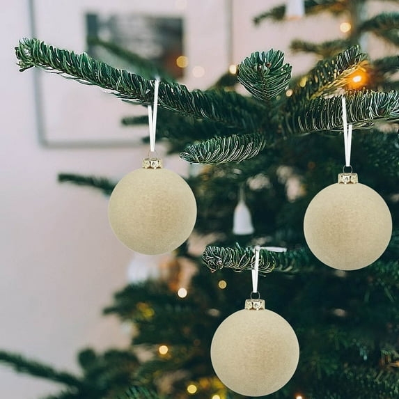 Costeam Velvet Ball Ornaments Christmas Balls 12 PCS 2.36-Inch Xmas Tree Ball Ornaments for Party Christmas Tree Decor Teen Shower First Xmas Decorations Christmas Tree Ball Ornaments