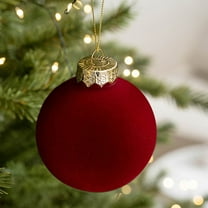 Costeam Velvet Ball Ornaments Christmas Balls Brown 6 PCS 2.4-Inch Xmas Tree Ball Ornaments for Party Xmas Tree Decor Baby Shower Xmas Decor