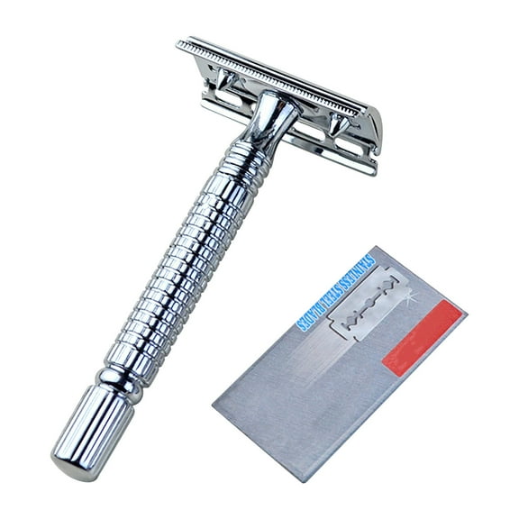 Costeam Vintage Manual Shaving Razor with 1 Razor Head and 1 Blade,Classic Tool for Smooth Shaving