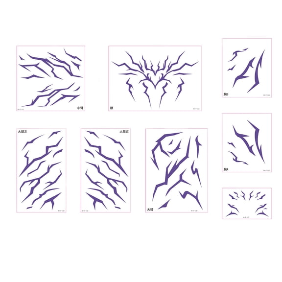 Costeam Waterproof and Sweatproof Temporary Tattoo Sticker Set，Long Lasting Decals for Body Art Decoration