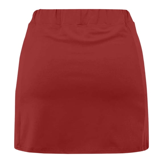 Costeam Womens 2 In 1 Layered Athletic Skort Built In Anti Chafe Inner Shorts No Side Pockets Fold Over High Waist Quick Dry Stretch Breathable Casual Sport Skirt