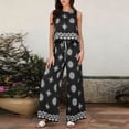 thumbnail image 1 of Costeam Womens Allover Floral Print Two Piece Outfit Cropped Sleeveless Top And Drawstring Waist Wide Leg Pants Hidden Side Pockets Lightweight Woven Fabric Loose Fit Casual Co Ord Matching Set, 1 of 6