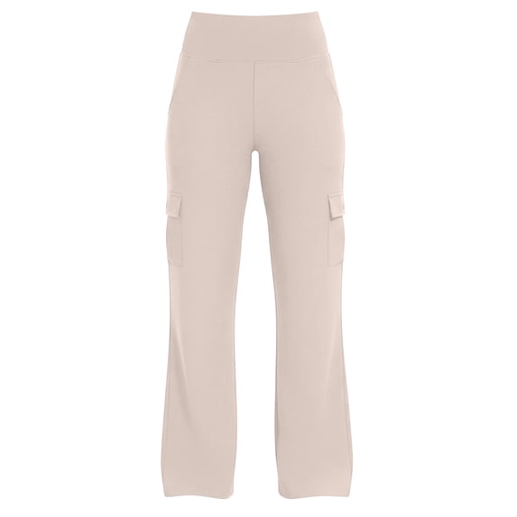Costeam Womens Cargo Wide Leg Pants High Waist Tummy Control with Side Flap Cargo Pockets 4 Way Stretch Soft Wrinkle Resistant Loose Straight Full Length Relaxed Fit Casual Utility Trousers