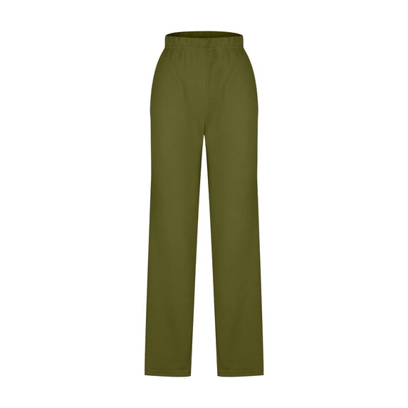 Costeam Womens Drawstring Elastic High Waist Straight Leg Lounge Pants Dual Side Slip Hand Pockets Loose Relaxed Full Length Lightweight Breathable Casual Sleep Long Trousers