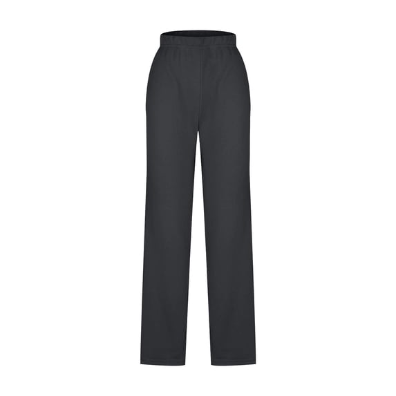 Costeam Womens Drawstring Elastic High Waist Straight Leg Lounge Pants Dual Side Slip Hand Pockets Loose Relaxed Full Length Lightweight Breathable Casual Sleep Long Trousers