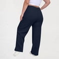 thumbnail image 1 of Costeam Womens Drawstring Elastic High Waist Wide Leg Sweatpants Dual Side Patch Hand Pockets Loose Flow Full Length French Terry Casual Lounge Long Trousers, 1 of 5