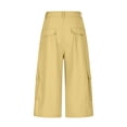 thumbnail image 1 of Costeam Womens H Line Cargo Capri Pants Solid Color High Waist with Stitched Functional Side Pockets Straight Fit Lightweight Durable Casual Cropped Trousers Fashion Bottoms, 1 of 8