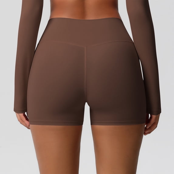 Costeam Womens High Waist Butt Lifting Seamless Yoga Biker Shorts Tummy Control Moisture Wicking No Ride Up Quick Dry Mid Thigh Athletic Workout Short Leggings