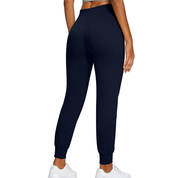 Costeam Womens High Waist Jogger Yoga Pants Dual Side Square Patch Pockets 4 Way Stretch Tummy Control Non See Through Full Length Athletic Workout Casual Long Pants