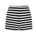 thumbnail image 1 of Costeam Womens Horizontal Striped Textured Knit Shorts High Rise Elastic Waist Slim Fit Stretch Breathable Lightweight Casual Workout Running Athletic Short Bottoms, 1 of 6