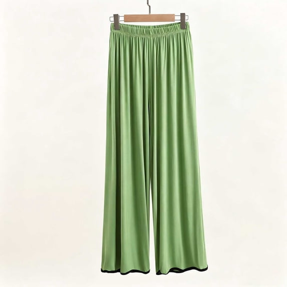 Costeam Womens Modal High Waist Wide Leg Lounge Pants Thin Soft Breathable Solid Color Loose Fit Casual Sleepwear Pajama Bottoms Long Trousers
