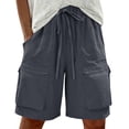 thumbnail image 1 of Costeam Womens Quick Dry Bermuda Cargo Shorts Multiple Functional Pockets Adjustable Drawstring High Waist Loose Fit Lightweight Hiking Summer Casual Short Pants, 1 of 6