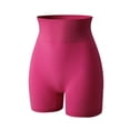 thumbnail image 1 of Costeam Womens Seamless Ribbed High Waist Biker Shorts No Pockets 4 Way Stretch Tummy Control Non See Through Mid Thigh Athletic Workout Casual Short Pants, 1 of 9