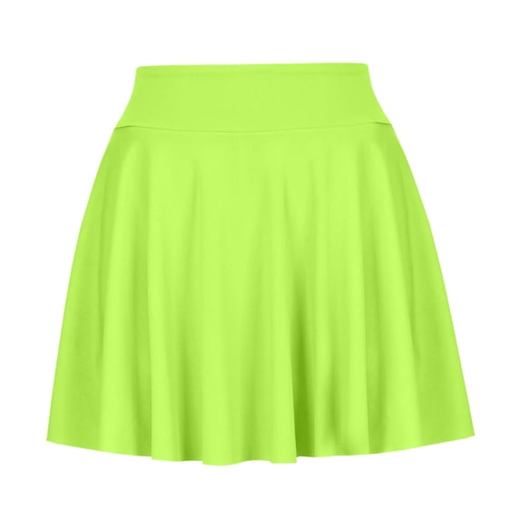 Costeam Womens Solid Flared A Line 2 In 1 Skort Dual Hidden Inner Pockets Wide Elastic High Waist Quick Dry Breathable Athletic Tennis Golf Casual Mini Skirt Shorts