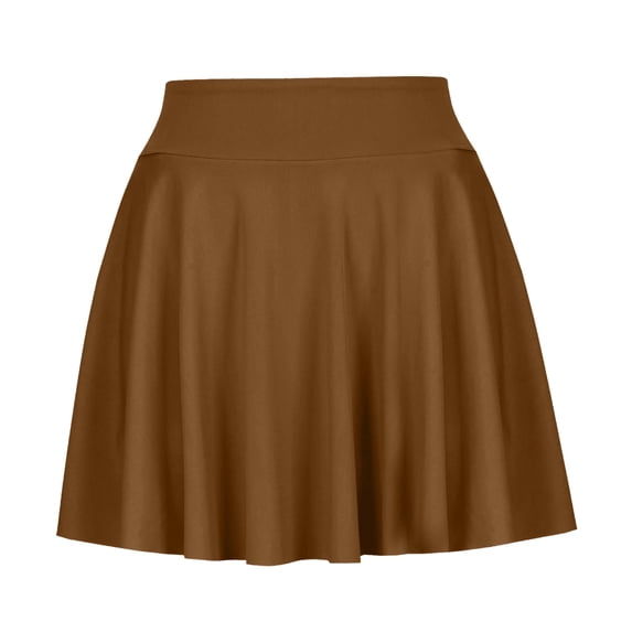 Costeam Womens Solid Flared A Line 2 In 1 Skort Dual Hidden Inner Pockets Wide Elastic High Waist Quick Dry Breathable Athletic Tennis Golf Casual Mini Skirt Shorts