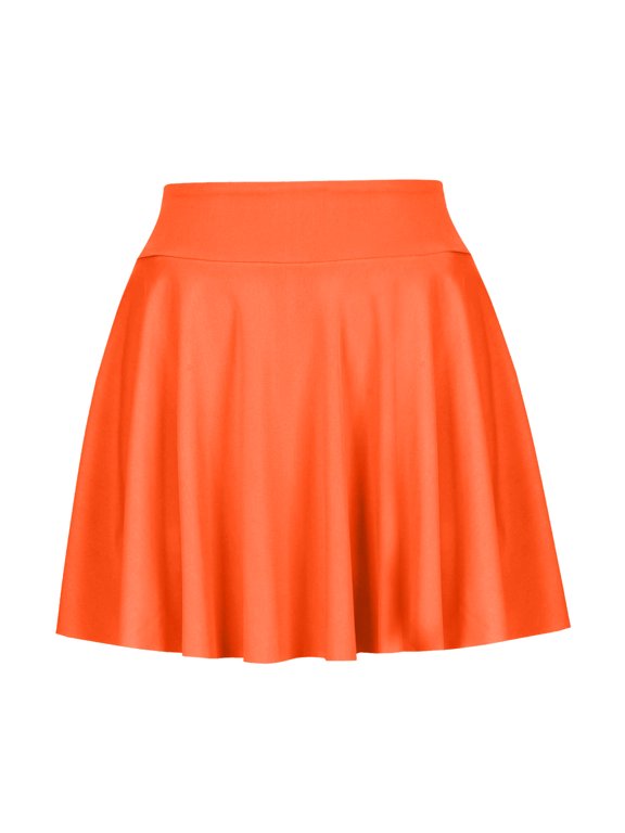 Womens Solid Flared A Line 2 In 1 Skort Dual Hidden Inner Pockets Wide Elastic High Waist Quick Dry Breathable Athletic Tennis Golf Casual Mini Skirt Shorts